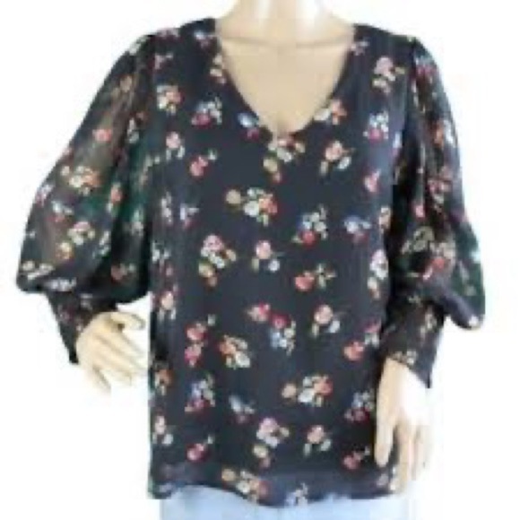 Everly blouse floral flowy - Picture 2 of 5